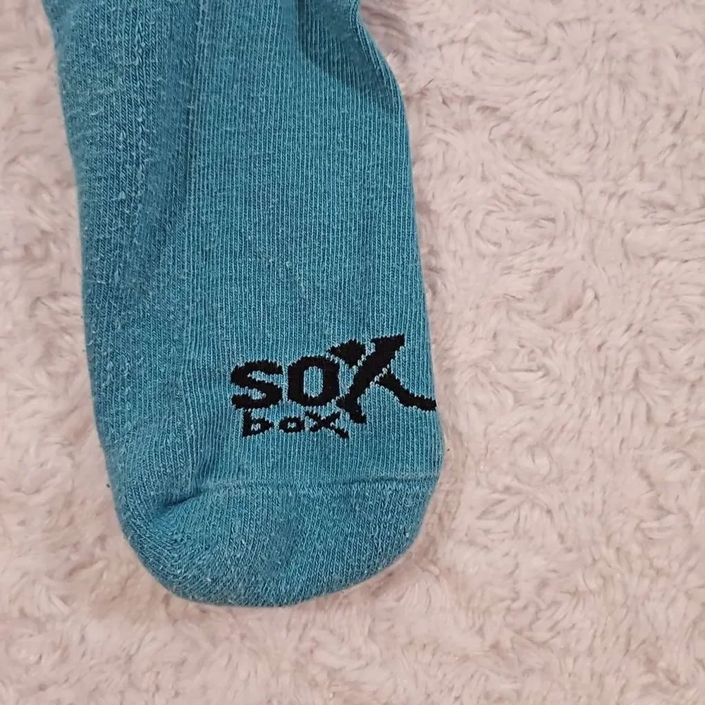 Yay burpees womens compression socks blue by the sox box WOD HIIT workout